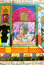 Xosrov auf dem Thron